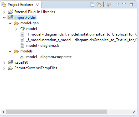 Screenshot of the Project Explorer after successful import.